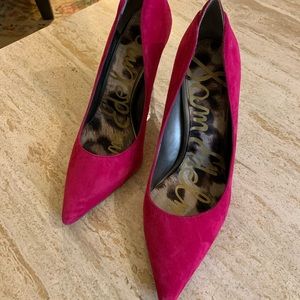 Sam Edelman Fuchsia Suede Stiletto pumps